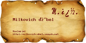 Milkovich Ábel névjegykártya